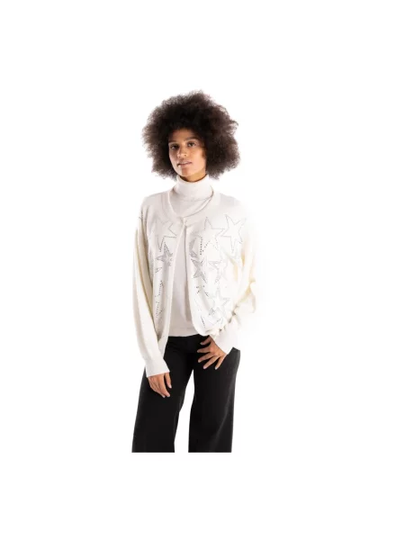 Kardigan Brand Unique wełniany biały