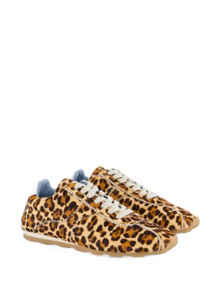 Sneakerși Toral Shoes cu imagine cu model leopard maro