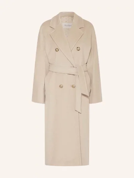 Max Mara Płaszcz Wełniany Madame beige beżowy