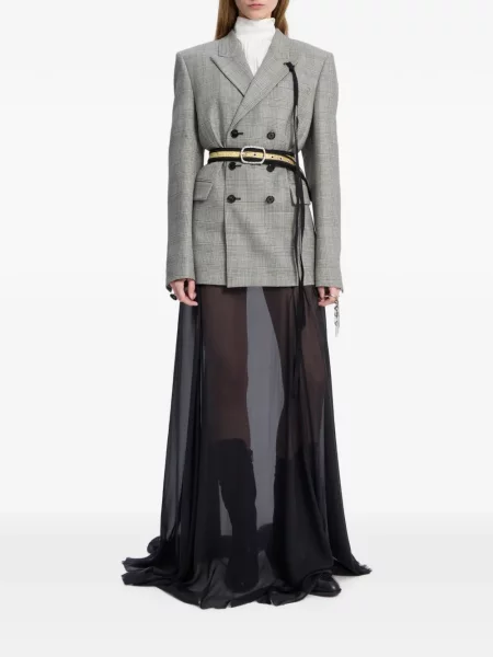 Μάλλινος μπλέιζερ Ann Demeulemeester διπλόκουμπα μαύρο