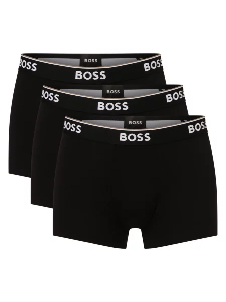 BOSS Obcisłe bokserki pakowane po 3 szt. Mężczyźni jednolity M czarny
