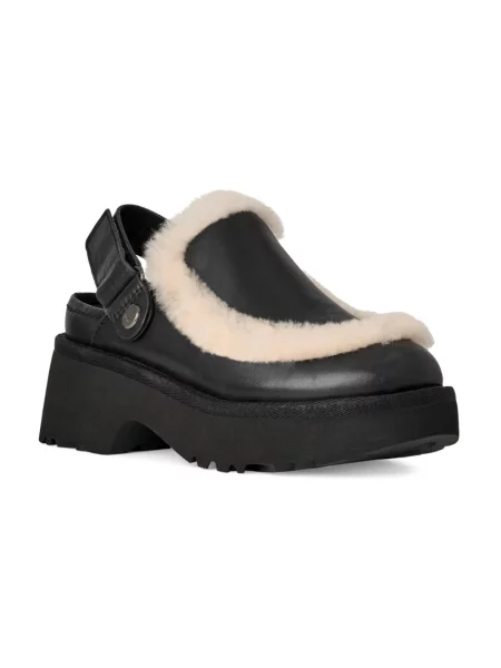 Ugg Klapki Na Platformie Esmee Ze Sztucznym Futrem schwarz czarne