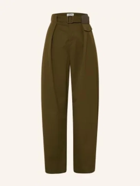 Loewe Spodnie Z Materiału Typu Marlene gruen khaki