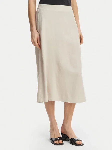 Vero Moda Midi sijonas Mymilo Šviesiai smėlinė