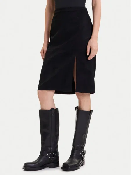 ONLY Fustă din imitație de piele Loline negru