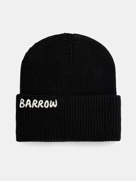 Шапка Barrow от плътен трикотаж от черно