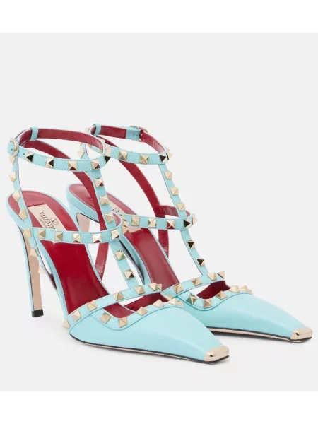 Pantofi cu toc Valentino Garavani din piele albastru