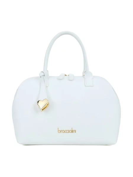 Torebka skórzana Braccialini biała