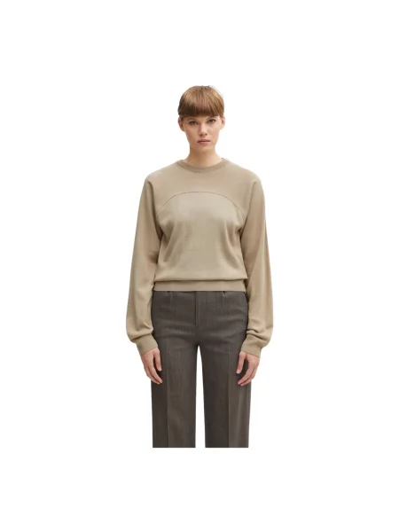 Sweter Mm6 Maison Margiela wełniany beżowy