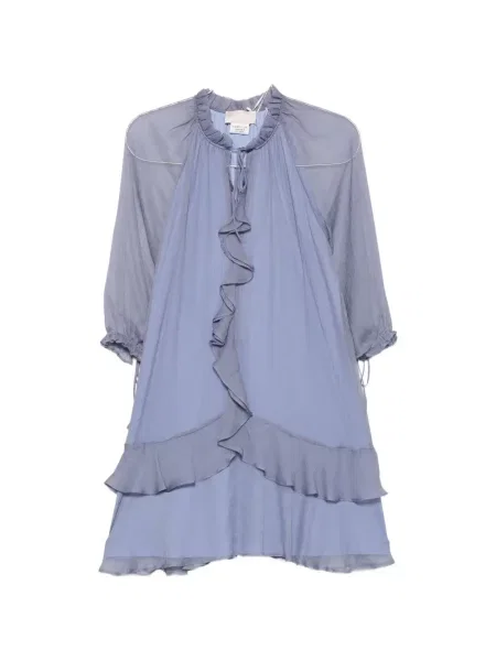 Rochie mini I Blues cu volane albastru