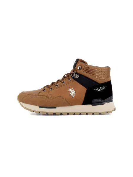 US POLO ASSN. Šněrovací boty Aron koňaková černá