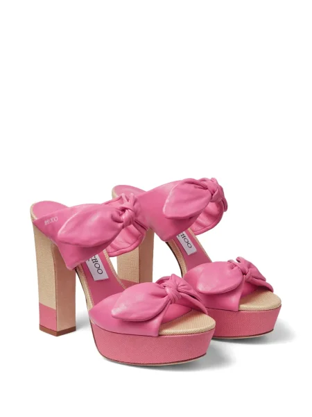 Papuci tip mules Jimmy Choo cu platformă roz