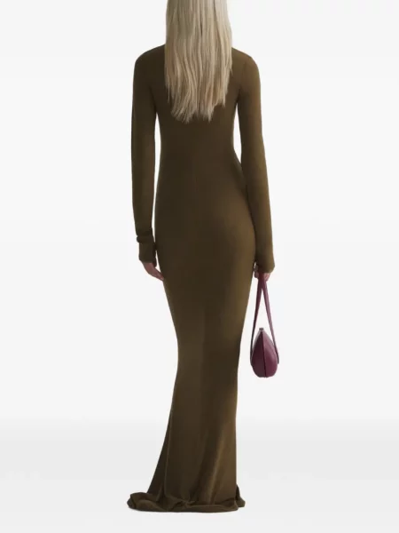 Jersey maxi ruha Mugler zöld