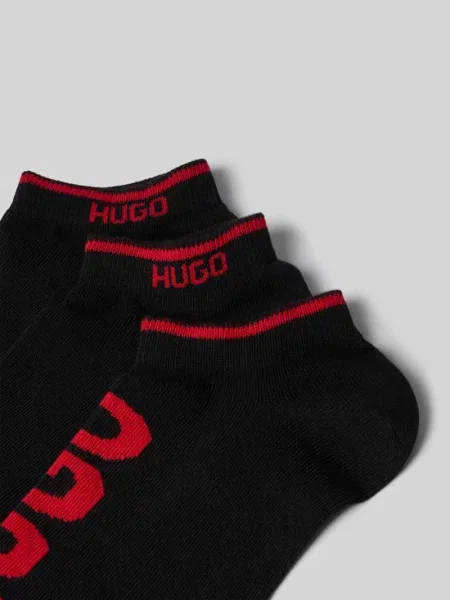 Skarpety do sneakersów z nadrukiem z logo Hugo czarne