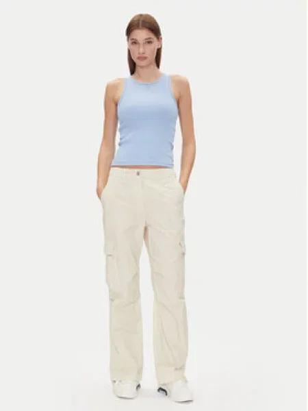Tommy Jeans Kalhoty z materiálu Tjw Cargo Relaxed Straight béžová