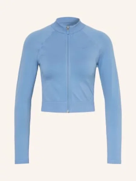 Nike Bunda Na Trénink Pro Seamless tmavě modrá
