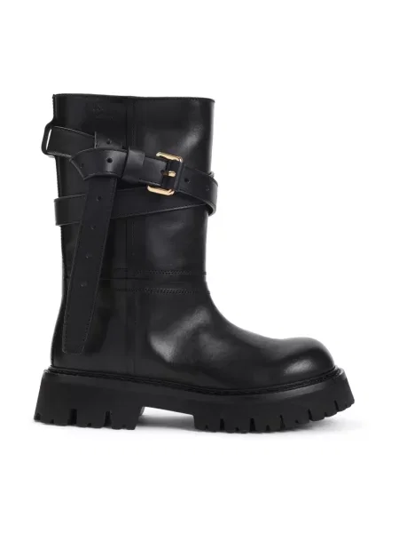 Buty do kostki Moschino na ramiączkach czarne