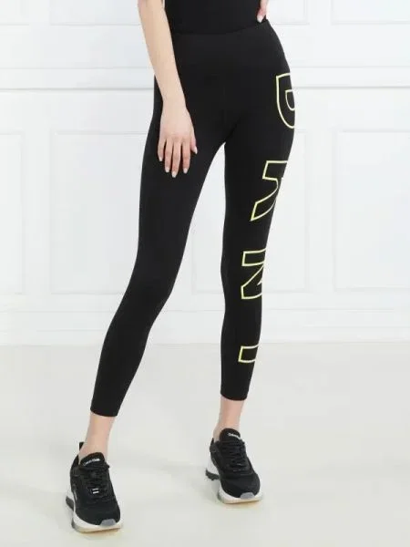Talie pantaloni Dkny Sport cu talie înaltă negru