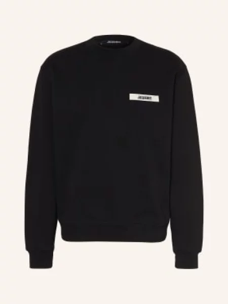 Jacquemus Mikina Le Sweatshirt Gros Grain černá