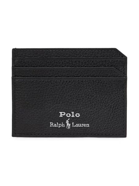 Usnjena denarnica Polo Ralph Lauren črna