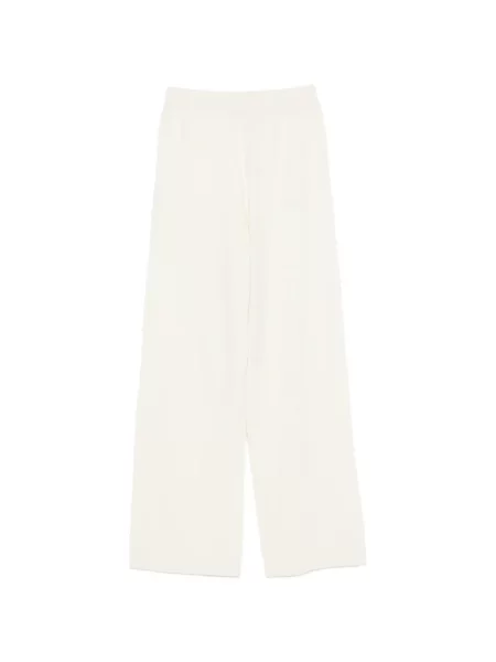 Pantaloni Malo tricotate alb