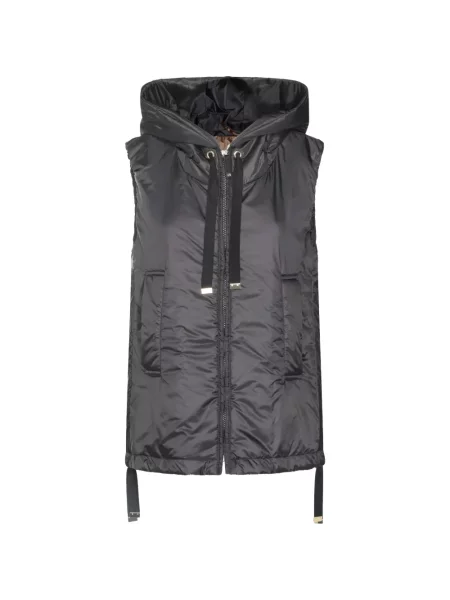 Vestă Max Mara cu glugă negru