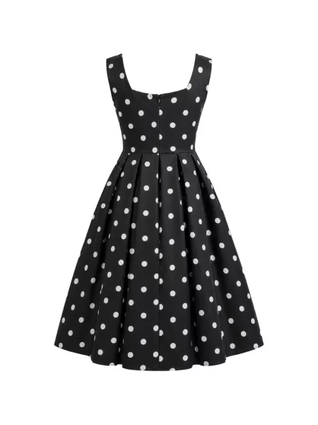 Rochie midi Jenne cu buline negru