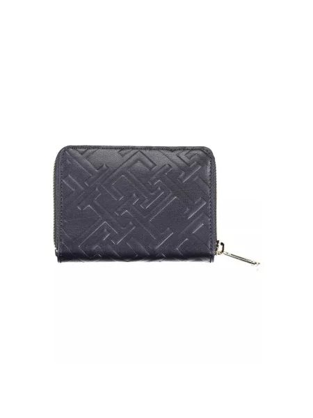 Lniany portfel Tommy Hilfiger niebieski