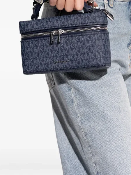 Šněrovací krajkové tenisky Michael Michael Kors na platformě modré