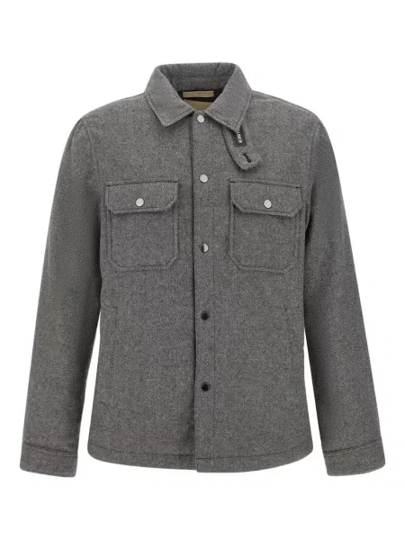 Geacă Woolrich cu model herringbone gri