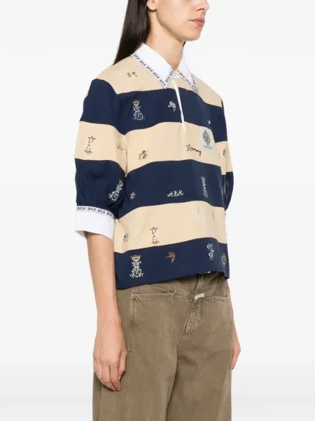Tricou polo Sea cu broderie