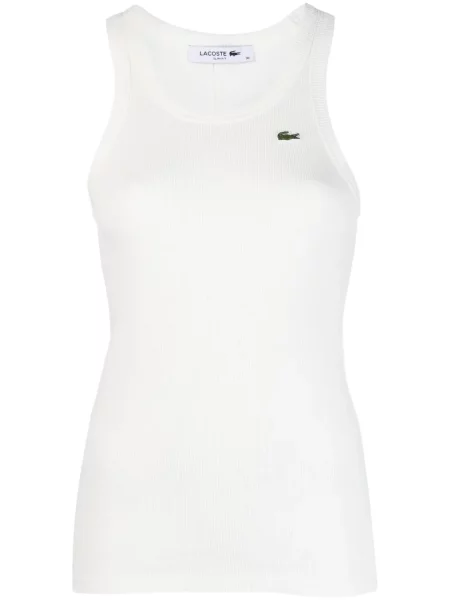 Top Lacoste tricotate alb