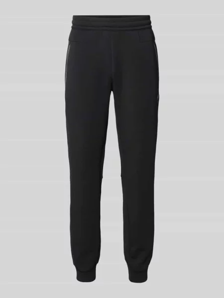 Spodnie dresowe o kroju regular fit z aplikacją logo model ‘Train’ Ea7 Emporio Armani czarny