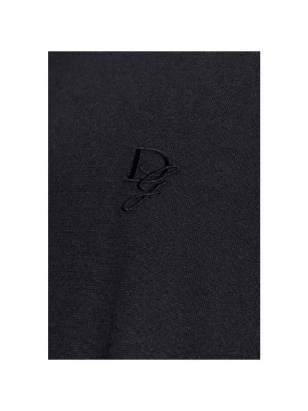 Haftowany sweter Dolce And Gabbana niebieski