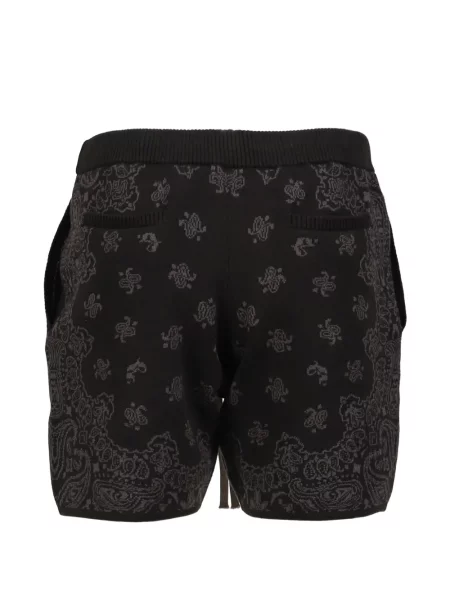 Pantaloni scurți Jun/nakayama cu model paisley cu cordon negru