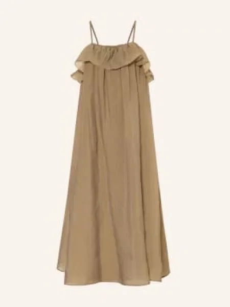 Eleh Šaty S Volány světle hnědá