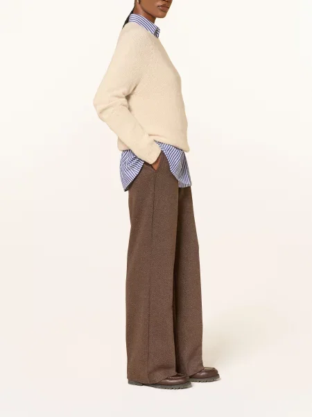 Weekend Max Mara Marlene Kalhoty Editta tmavě hnědá
