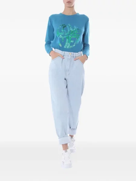 Pulover Alberta Ferretti cu paiete albastru