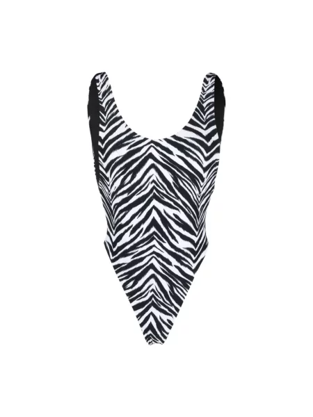 Strój kąpielowy Reina Olga z wysoką talią z nadrukiem w zebrę