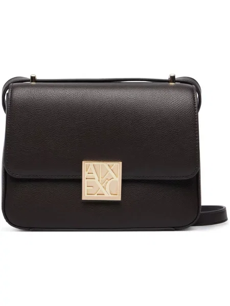 Kabelka Armani Exchange z ekologickej kože hnedá