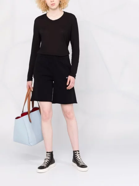 Lung tricou James Perse din jerseu negru