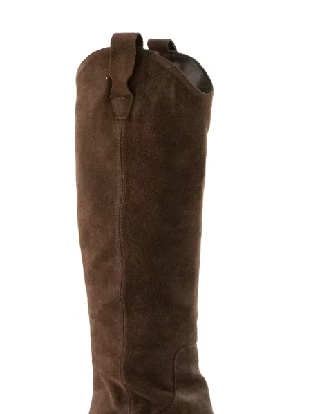 Botine Poeve din piele de căprioară maro