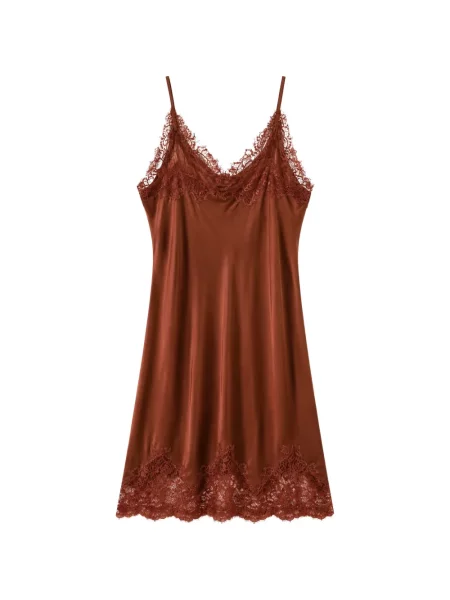 Rochie Gold Hawk din dantelă maro