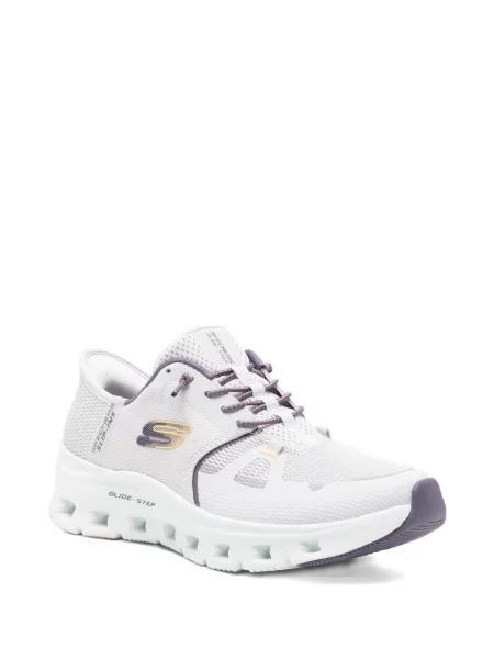 Sneakers Skechers με κορδόνια με δαντέλα με αυτόγραφο μωβ
