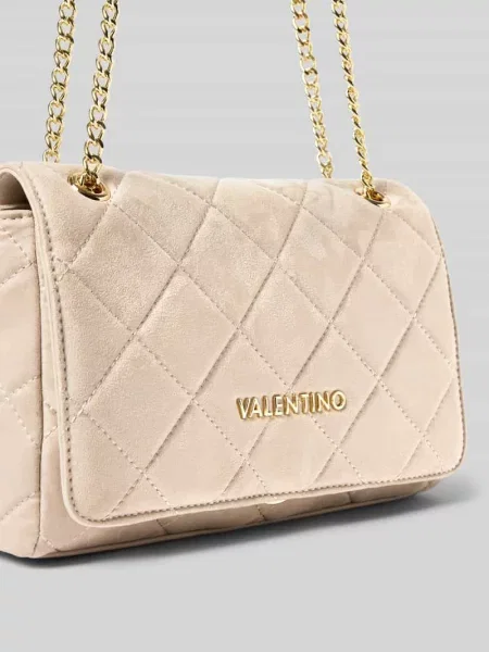 Valentino Bags torebka OCARINA SUEDE beżowa