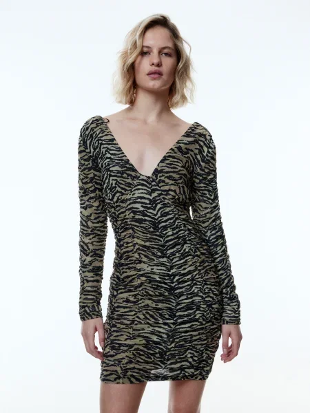 EDITED Rochie Nandina maro negru
