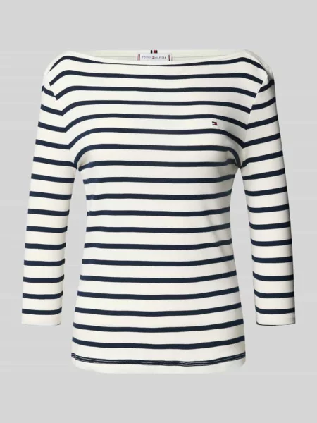 Bluzka Tommy Hilfiger z długim rękawem biała