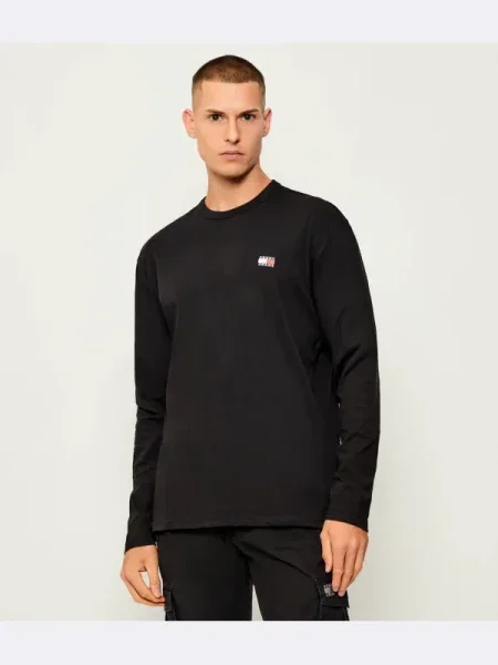 Tricou mânecă lungă Tommy Jeans negru