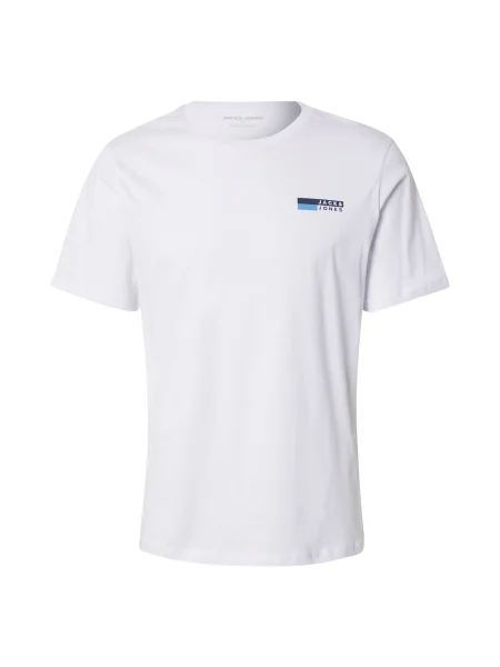 JACK & JONES Tricou albastru / albastru marin alb