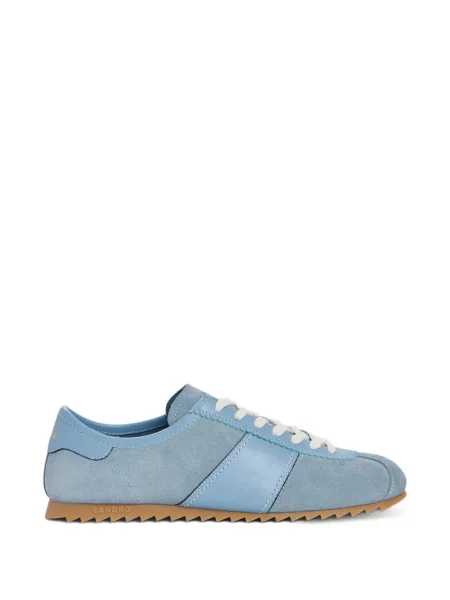 Sneakerși Sandro din piele de căprioară albastru